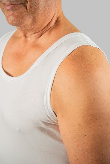 20 Nodi Crew Neck Tank Top in Combed Cotton Jersey White - Herrenunterwäsche & bademode - Herrenunterwäsche & Bademode in großen Größen