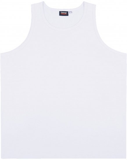 Espionage T017 Plain Tanktop White - Herren-T-shirts - Herren-T-Shirts in großen Größen