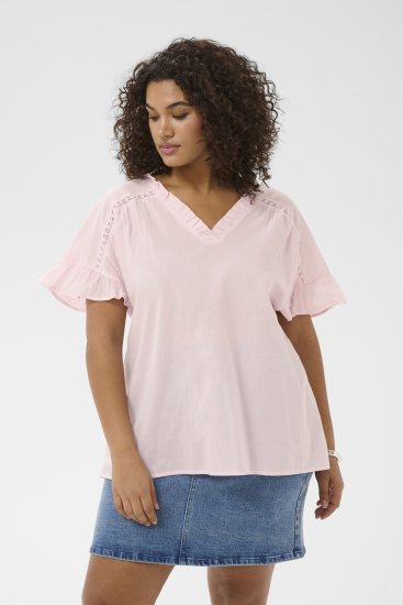 Kaffe Curve Valeria Top Ballerina Pink - Shirts & Tops - 