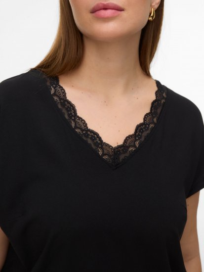 Vero Moda Bella Lace Top Black - Tops - 