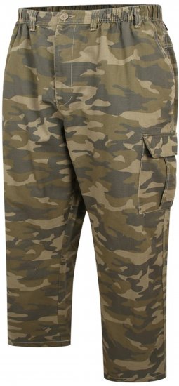 Espionage TR054 Camoflage Trousers Green - Cargohosen für herren - Cargohosen für Herren in Großen Größen