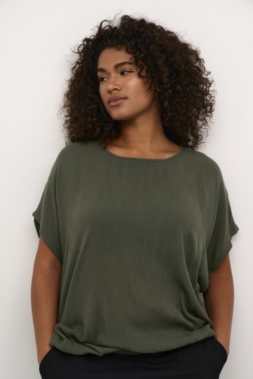 Kaffe Curve Ami Stanley Kurzarm Waldnacht - T-Shirts - 