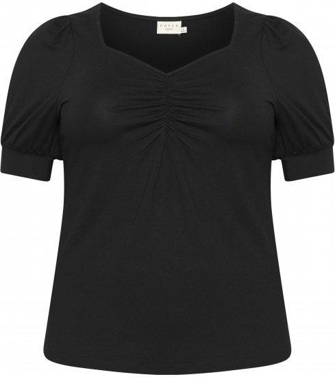 Kaffe Curve Sissy T-Shirt Tiefschwarz - T-Shirts - 