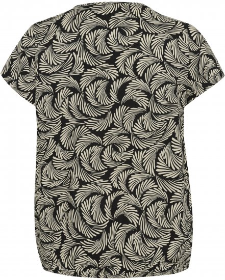 Kaffe Curve Sonna Stanley Top Tiefschwarz/Antikweiß Print - T-Shirts - 