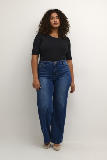 Kaffe Curve Carina T-Shirt Tiefschwarz - T-Shirts - 