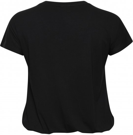 Kaffe Curve Jena V-Neck T-Shirt Tiefschwarz - T-Shirts - 