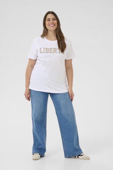 Kaffe Curve June T-Shirt Weiß - Bedruckte T-shirts für herren - 