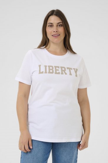 Kaffe Curve June T-Shirt Weiß - Bedruckte T-shirts für herren - 