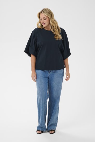 Kaffe Curve Stormi T-Shirt Navy - T-Shirts - 