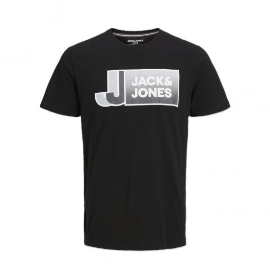 Jack & Jones Logan T-Shirt Black - Herren-T-Shirts in großen Größen - Herren-T-Shirts in großen Größen