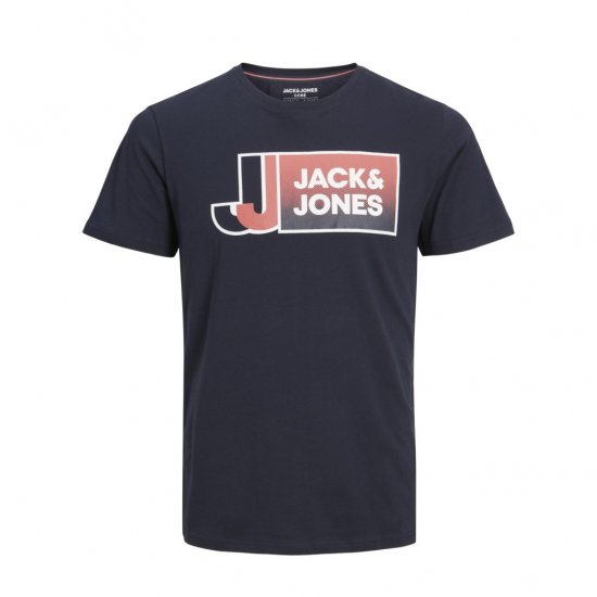 Jack & Jones Logan T-Shirt Navy - Herren-T-Shirts in großen Größen - Herren-T-Shirts in großen Größen