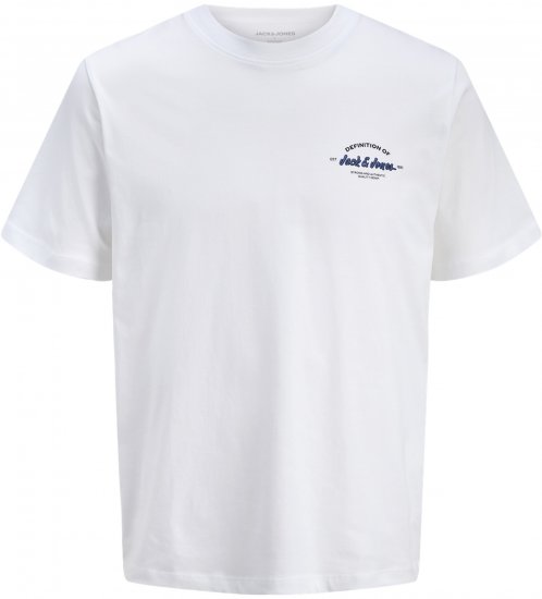 Jack & Jones Brandon T-Shirt White - Herren-T-shirts - Herren-T-Shirts in großen Größen