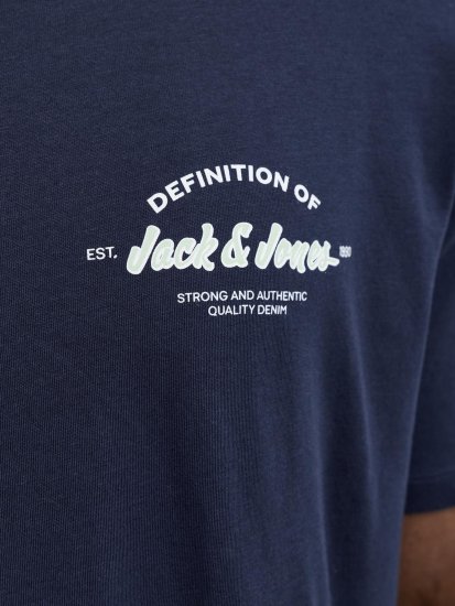 Jack & Jones Brandon T-Shirt Blue - Herren-T-shirts - Herren-T-Shirts in großen Größen