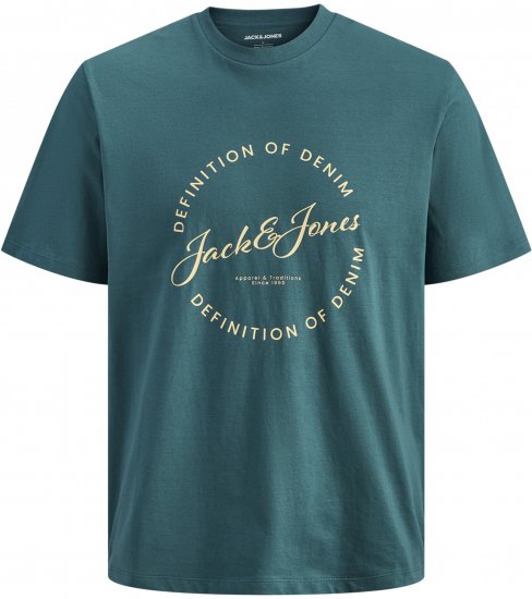 Jack & Jones Grayson T-Shirt Türkis - Herren-T-shirts - Herren-T-Shirts in großen Größen