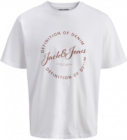 Jack & Jones Grayson T-Shirt Weiß - Herren-T-shirts - Herren-T-Shirts in großen Größen