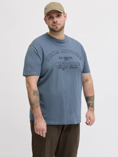 Jack & Jones Edenver T-Shirt Blue - Herren-T-shirts - Herren-T-Shirts in großen Größen