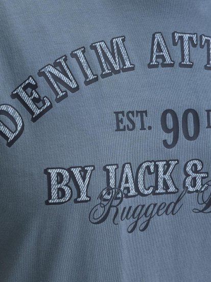 Jack & Jones Edenver T-Shirt Blue - Herren-T-shirts - Herren-T-Shirts in großen Größen