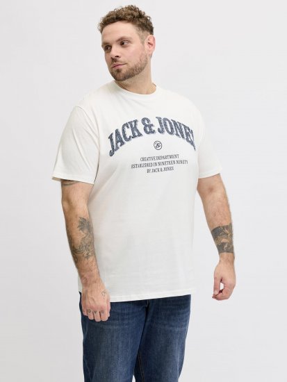 Jack & Jones Edenver T-Shirt White - Herren-T-shirts - Herren-T-Shirts in großen Größen