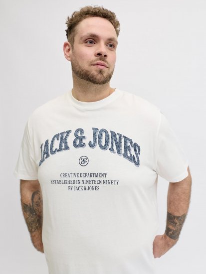 Jack & Jones Edenver T-Shirt White - Herren-T-shirts - Herren-T-Shirts in großen Größen