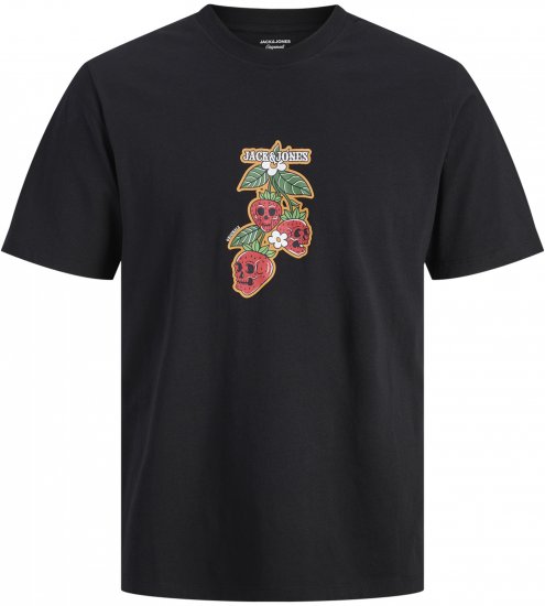 Jack & Jones Catskills T-Shirt Schwarz - Herren-T-shirts - Herren-T-Shirts in großen Größen