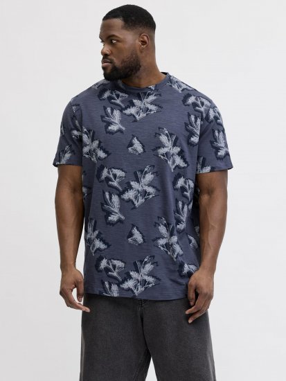 Jack & Jones Montauk T-Shirt Blue - Herren-T-shirts - Herren-T-Shirts in großen Größen
