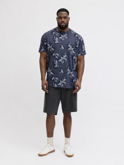 Jack & Jones Montauk T-Shirt Blue - Herren-T-shirts - Herren-T-Shirts in großen Größen