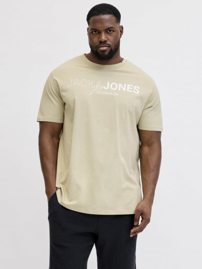 Jack & Jones Blaneo Short Sleeve T-shirt Beige - Herren-T-shirts - Herren-T-Shirts in großen Größen