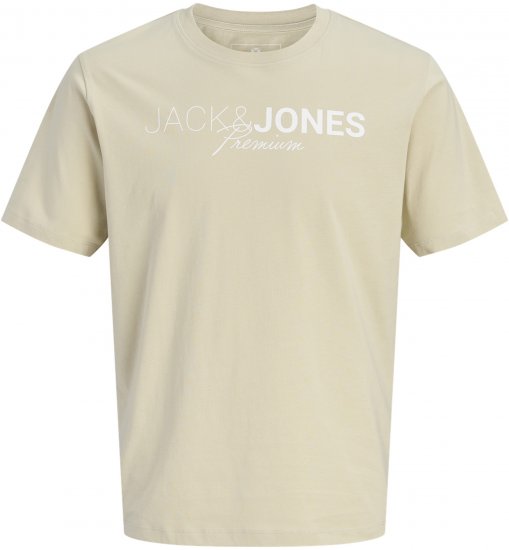Jack & Jones Blaneo Short Sleeve T-shirt Beige - Herren-T-shirts - Herren-T-Shirts in großen Größen