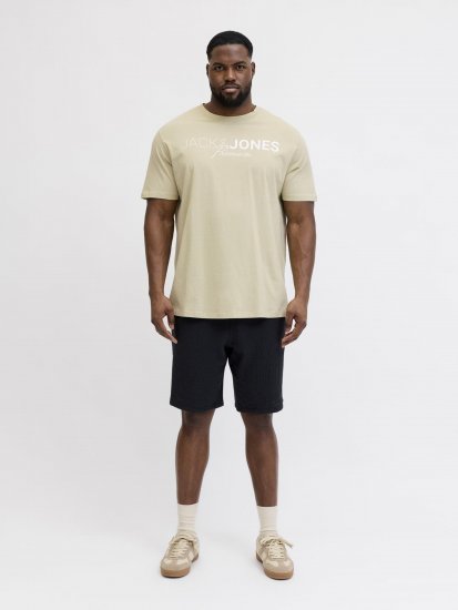 Jack & Jones Blaneo Short Sleeve T-shirt Beige - Herren-T-shirts - Herren-T-Shirts in großen Größen