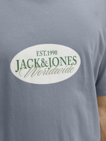 Jack & Jones Catskills Worldwide T-Shirt Blau - Herren-T-shirts - Herren-T-Shirts in großen Größen