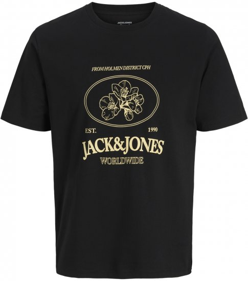 Jack & Jones Nantucket T-Shirt Schwarz - Herren-T-shirts - Herren-T-Shirts in großen Größen