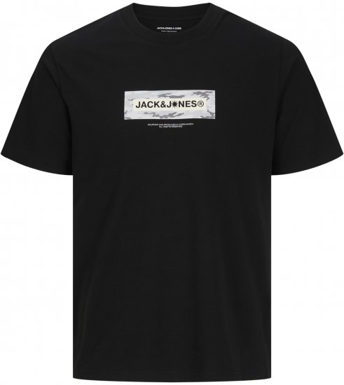 Jack & Jones Breeze Branded T-Shirt Black - Herren-T-shirts - Herren-T-Shirts in großen Größen