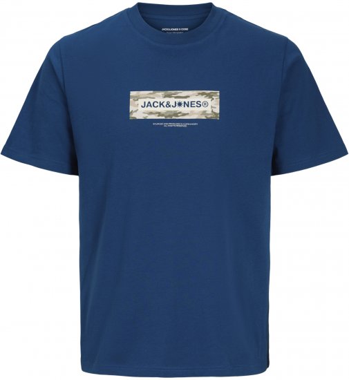 Jack & Jones Breeze Branded T-Shirt Blue - Herren-T-shirts - Herren-T-Shirts in großen Größen
