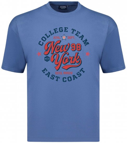 Adamo College Comfort Fit T-Shirt Blue - Bedruckte T-shirts für herren - Bedruckte T-Shirts für Herren