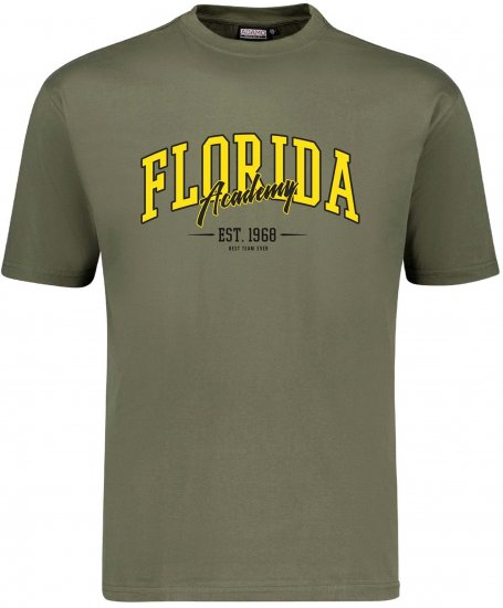 Adamo Florida Comfort Fit T-Shirt Olive Green - Herren-T-shirts - Herren-T-Shirts in großen Größen