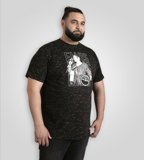 D555 Official Elvis Presley Printed T-Shirt Black - Bedruckte T-shirts für herren - Bedruckte T-Shirts für Herren
