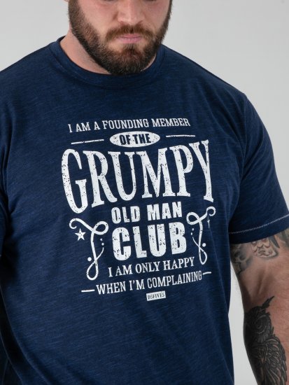 D555 Cooper Grumpy Old Man Printed T-Shirt Navy - Bedruckte T-shirts für herren - Bedruckte T-Shirts für Herren