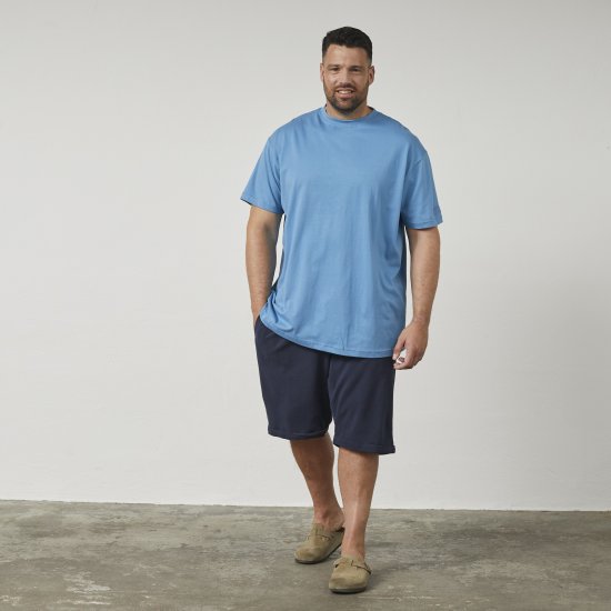 North Latitude 61010 US T-Shirt Mittelblau - Herren-T-shirts - Herren-T-Shirts in großen Größen