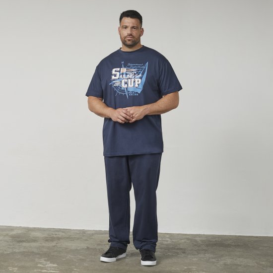 North Latitude 61119 Bedrucktes T-Shirt Marineblau - Herren-T-shirts - Herren-T-Shirts in großen Größen