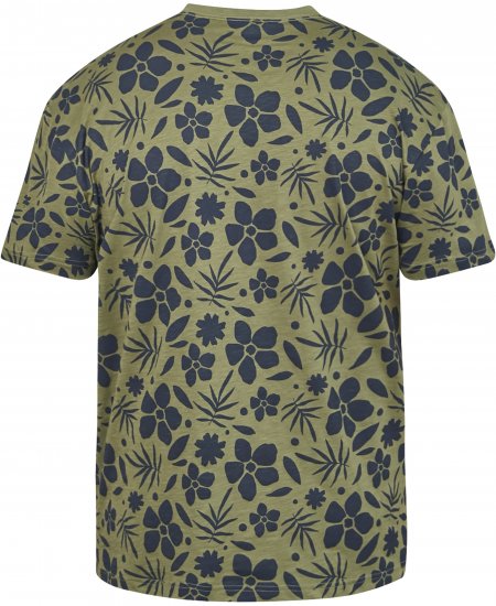 North Latitude 61123 Allover-Print T-Shirt Olivgrün - Herren-T-shirts - Herren-T-Shirts in großen Größen