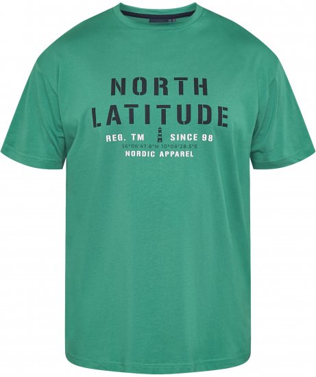 North Latitude 61135 Bedrucktes T-Shirt Grün - Herren-T-shirts - Herren-T-Shirts in großen Größen