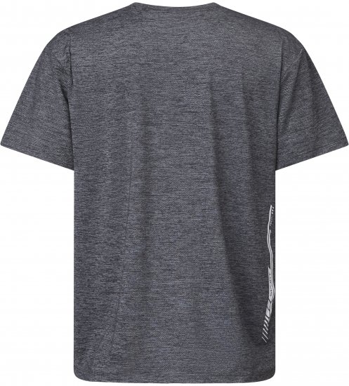North Latitude 61160 Cool Effect T-Shirt Kurzarm Dunkel/Hellgrau Melange - Herren-T-shirts - Herren-T-Shirts in großen Größen