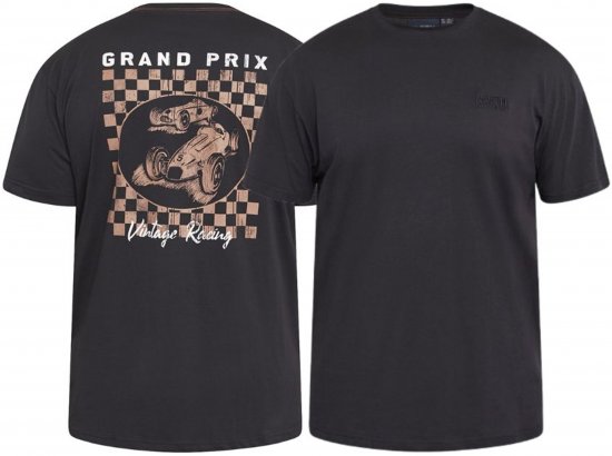 North Latitude 61165 T-Shirt Mit Rückenprint Schwarz - Herren-T-shirts - Herren-T-Shirts in großen Größen