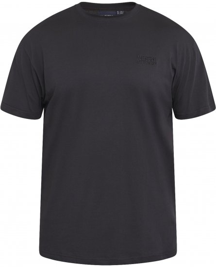 North Latitude 61165 T-Shirt Mit Rückenprint Schwarz - Herren-T-shirts - Herren-T-Shirts in großen Größen