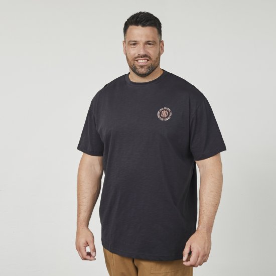 North Latitude 61316 Bedrucktes T-Shirt Schwarz - Herren-T-shirts - Herren-T-Shirts in großen Größen