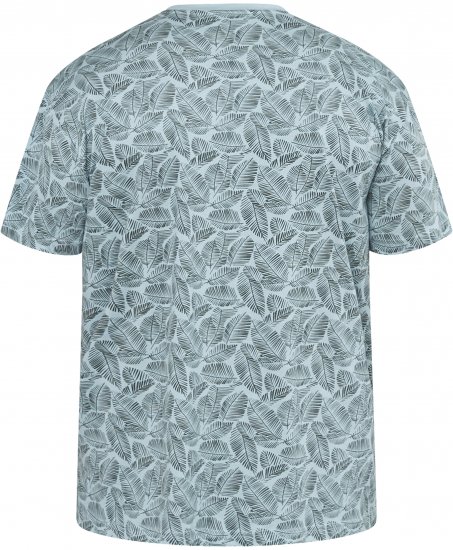 North Latitude 61318 Allover-Print T-Shirt Staubblau - Herren-T-shirts - Herren-T-Shirts in großen Größen