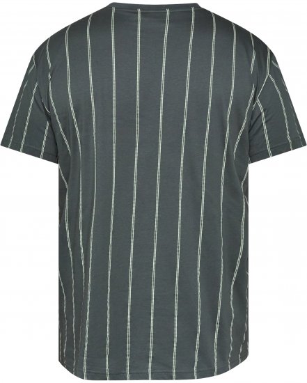 North Latitude 61319 Gestreiftes T-Shirt Dunkel Staubgrün - Herren-T-shirts - Herren-T-Shirts in großen Größen