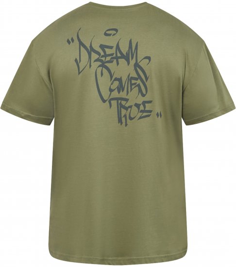 North Latitude 61320 T-Shirt Mit Rückenprint Olivgrün - Herren-T-shirts - Herren-T-Shirts in großen Größen
