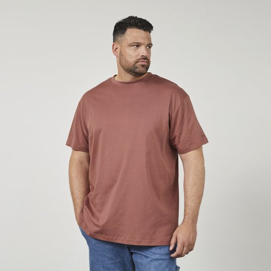 North Latitude 61320 T-Shirt Mit Rückenprint Cognacbraun - Herren-T-shirts - Herren-T-Shirts in großen Größen