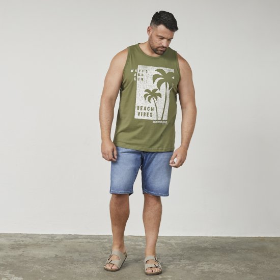 North Latitude 61321 Tanktop Olivgrün - Herren-T-shirts - Herren-T-Shirts in großen Größen